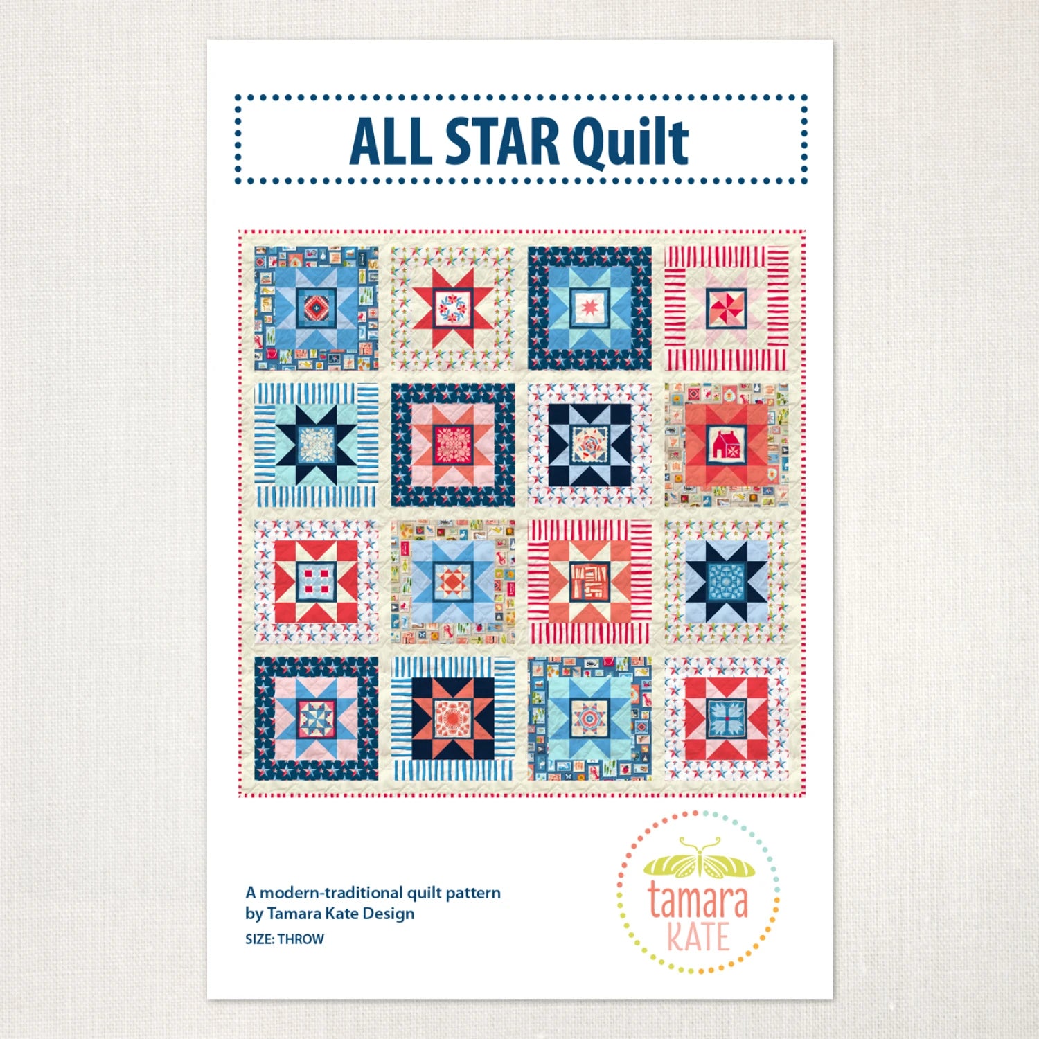All Star Quilt Pattern - Tamara Kate Design
