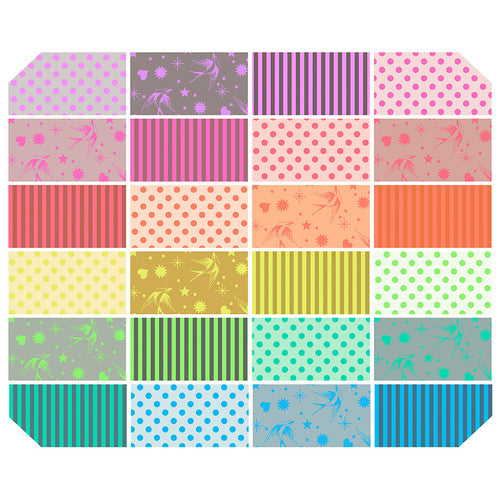 Neon True Colors - Tula Pink - 5" Charm Pack