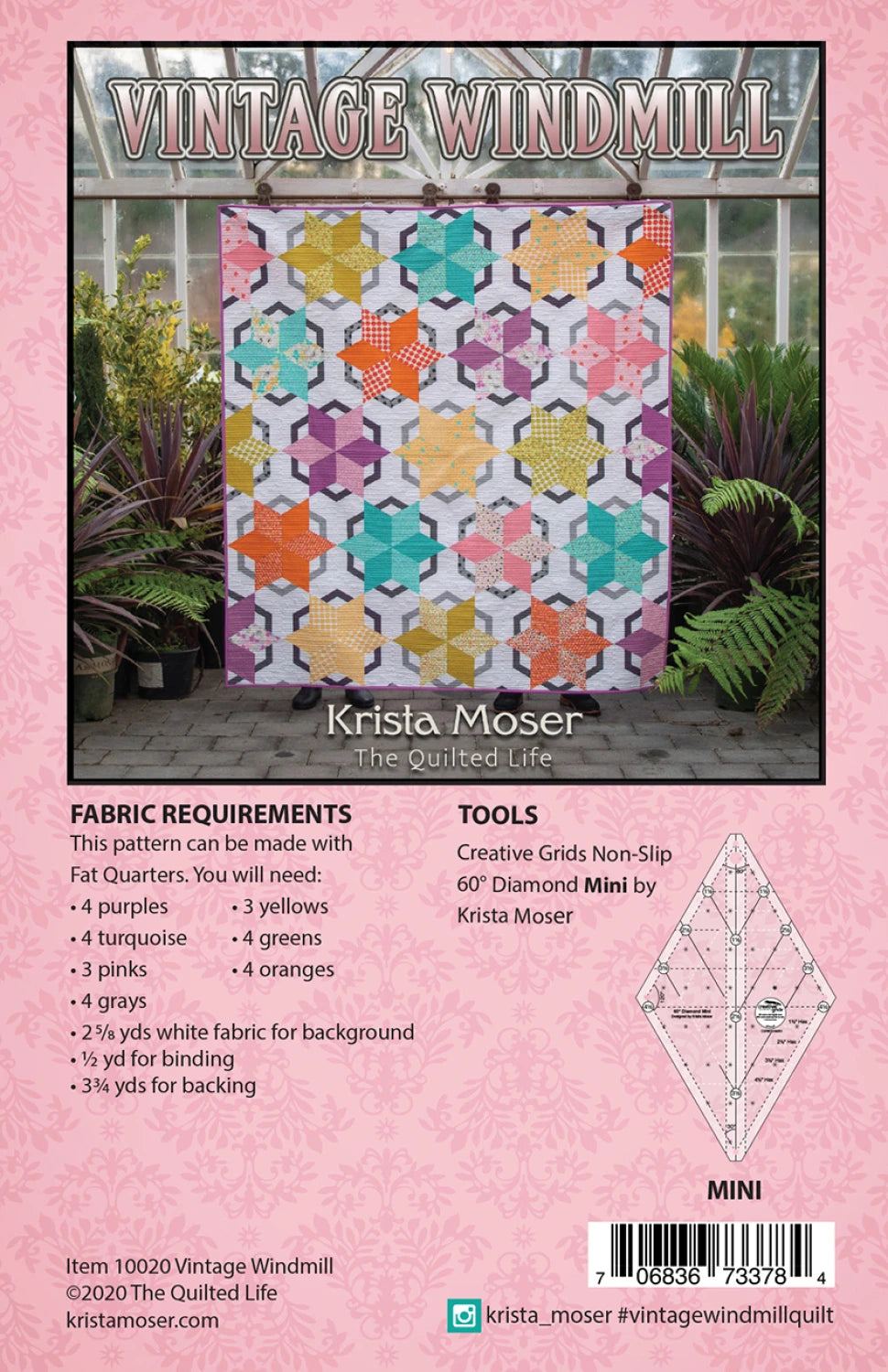 Vintage Windmill Quilt Pattern - Krista Moser