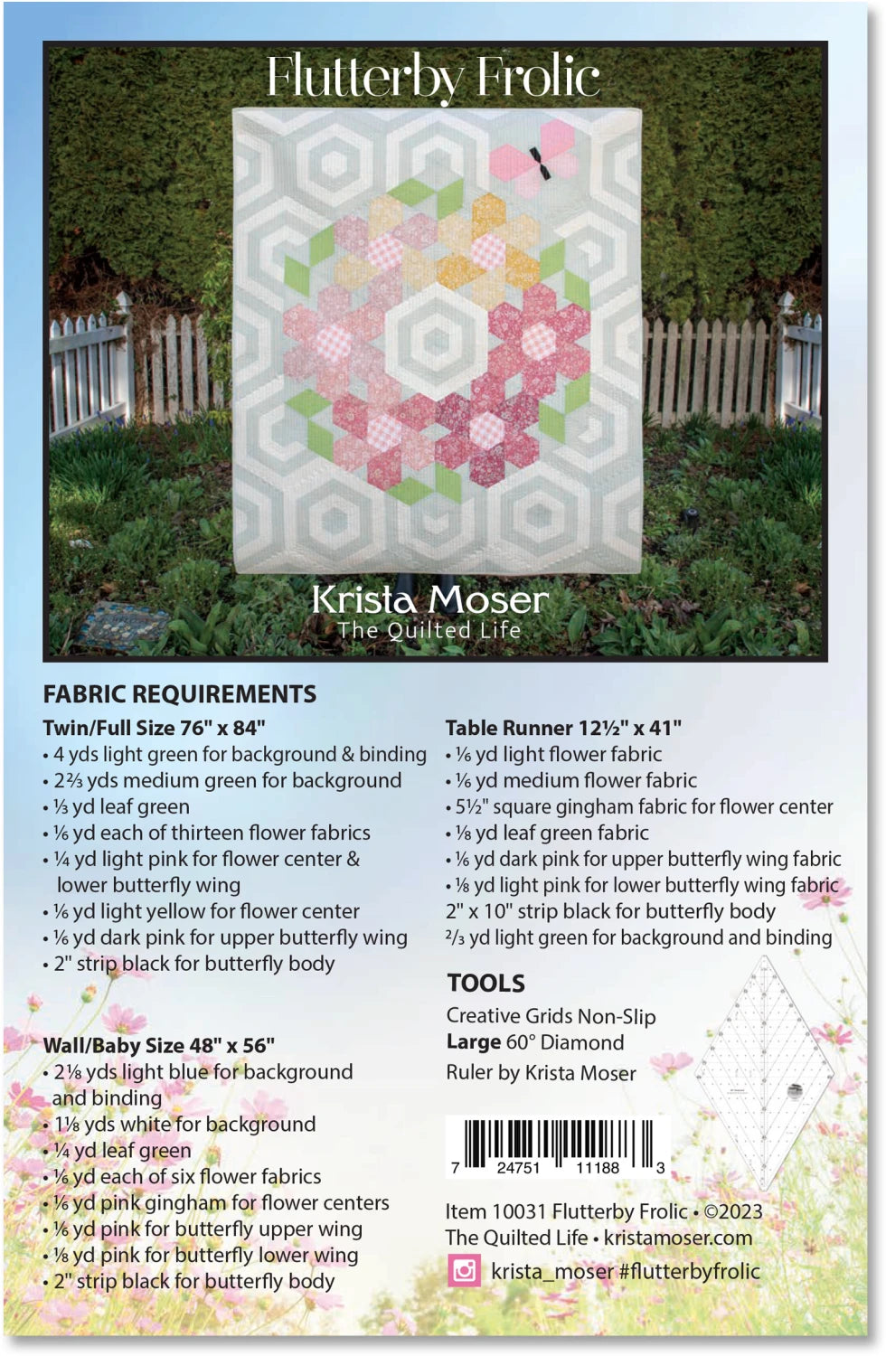 Flutterby Frolic Quilt Pattern - Krista Moser