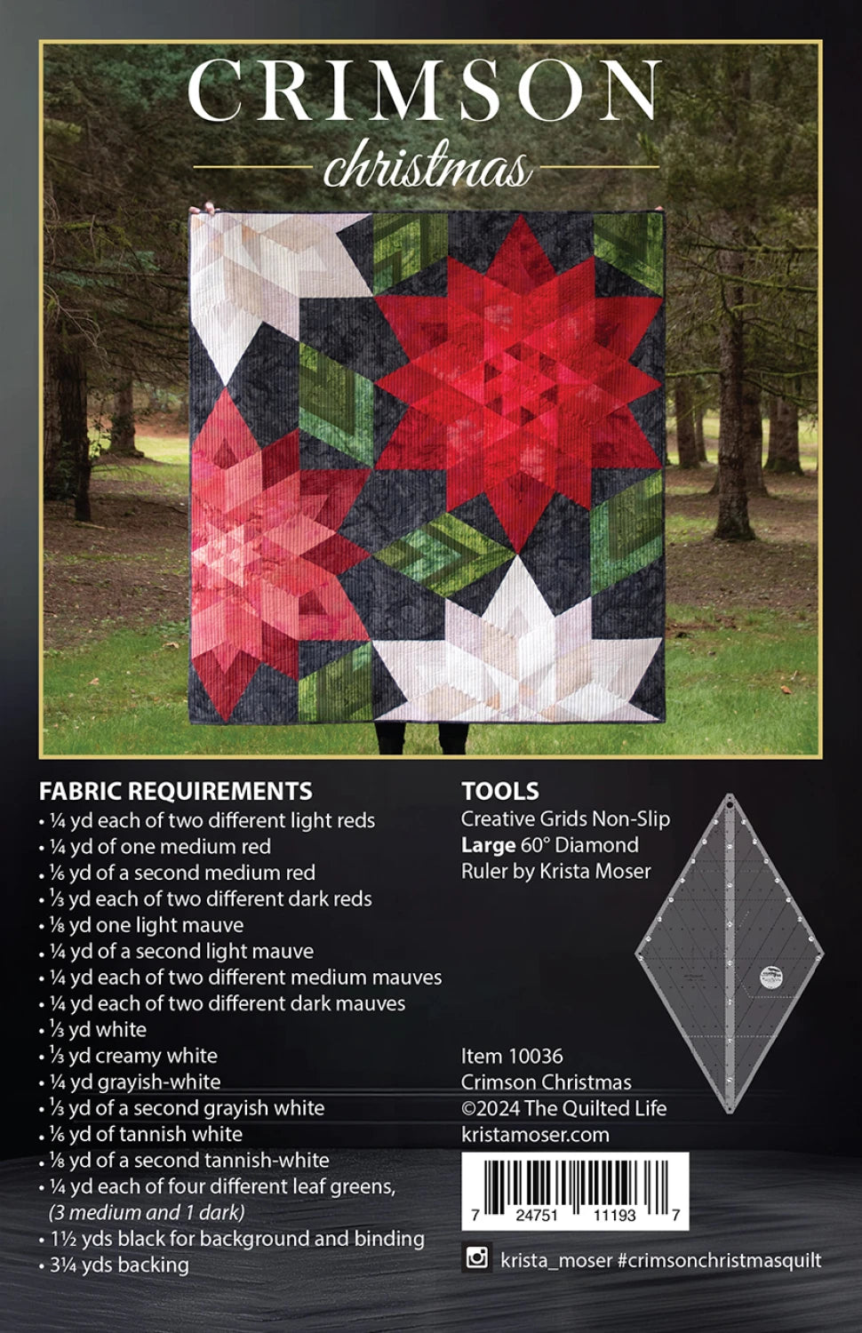 Crimson Christmas Quilt Pattern - Krista Moser