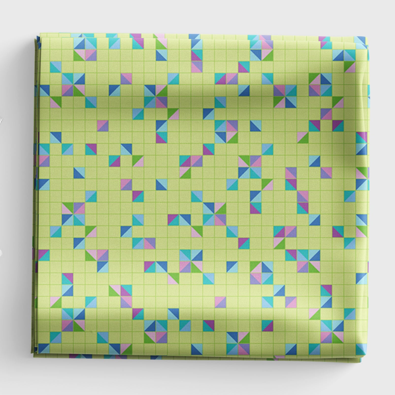 Twilight Serenade - Modern Triangles - Green - 17226-40