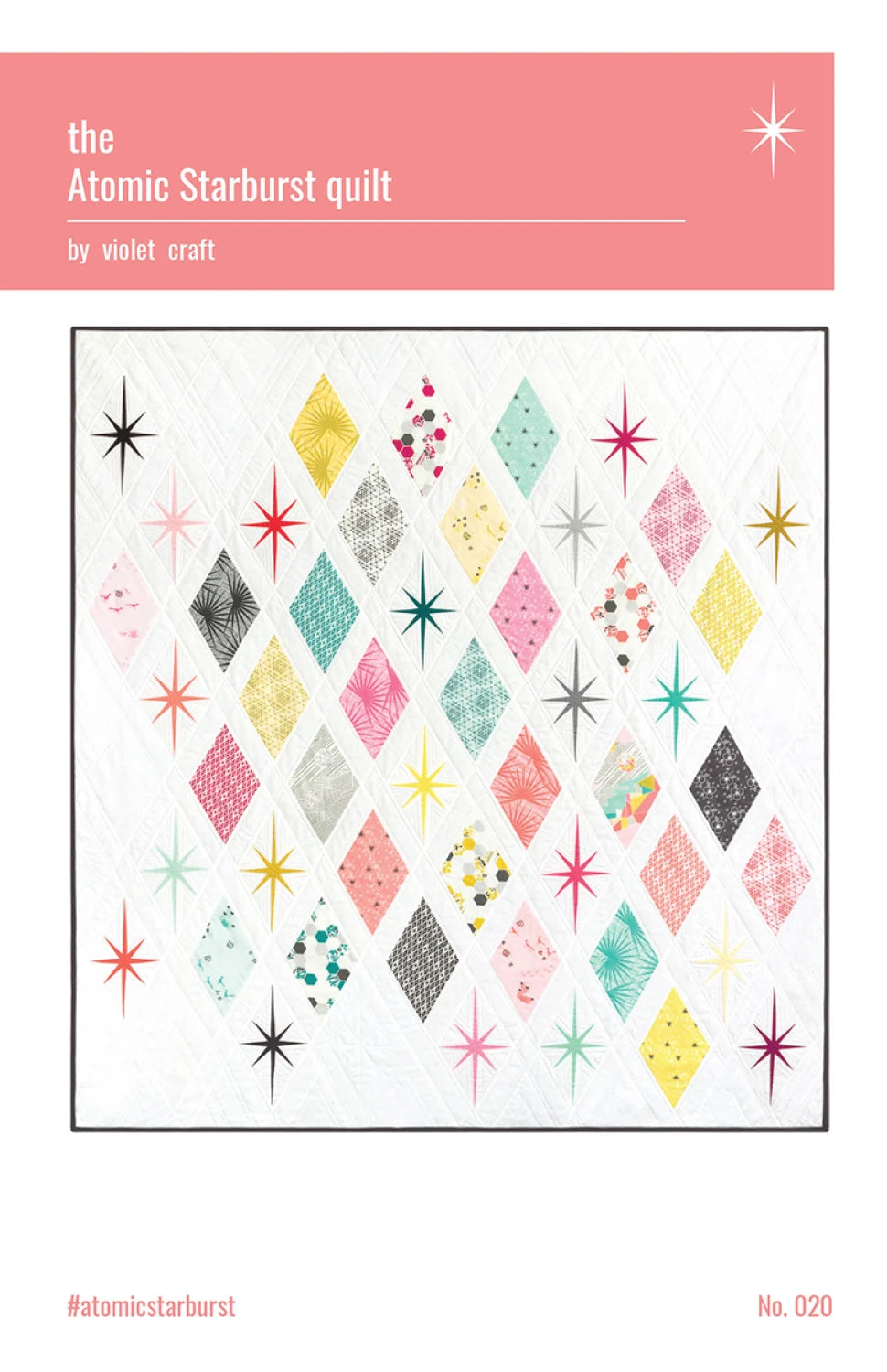 Atomic Starburst Quilt Pattern - Violet Craft