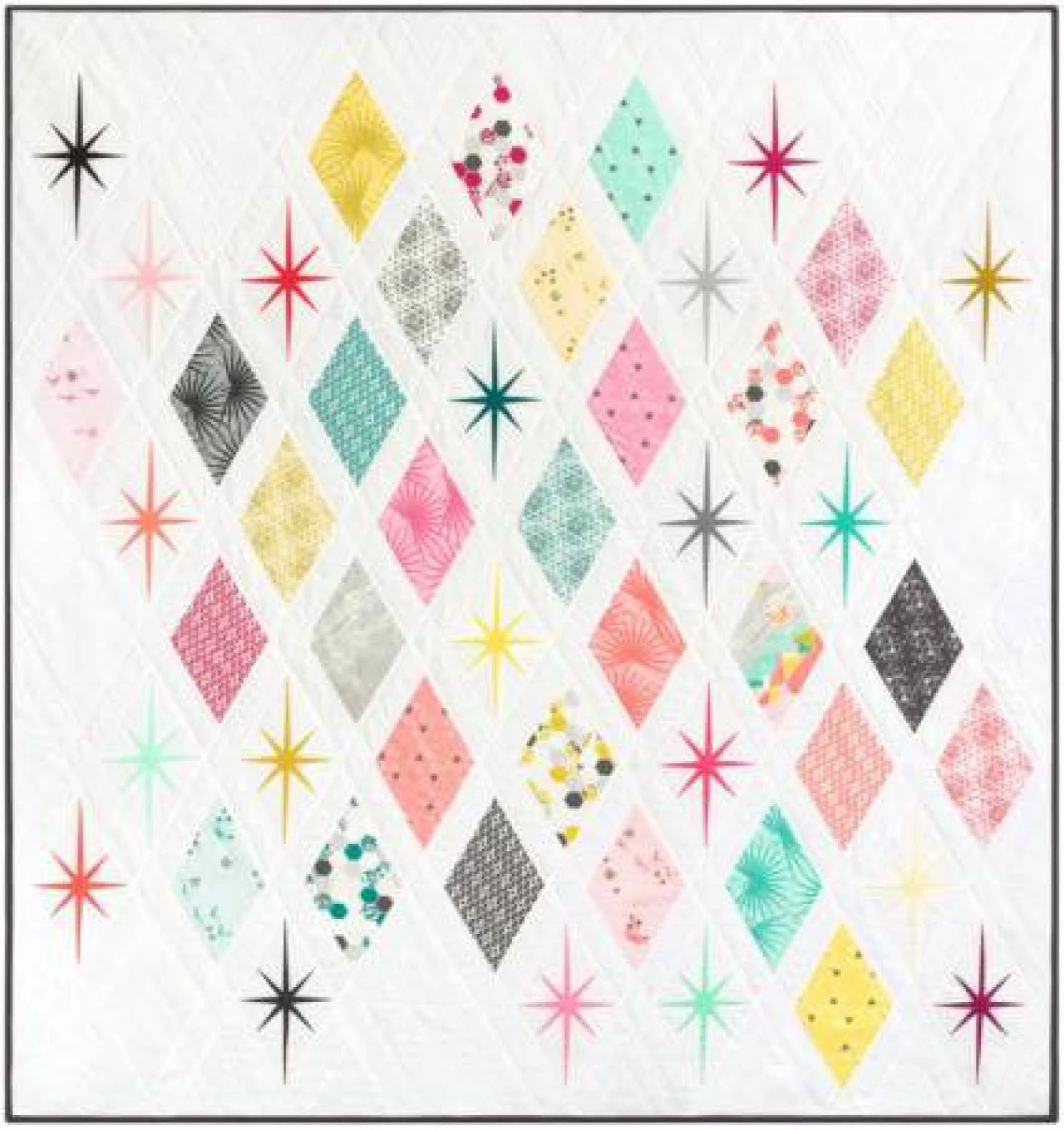 Atomic Starburst Quilt Pattern - Violet Craft