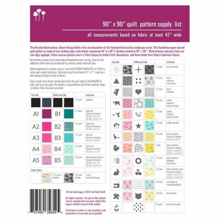 The Elevated Abstractions: Desert Mirage Quilt Pattern