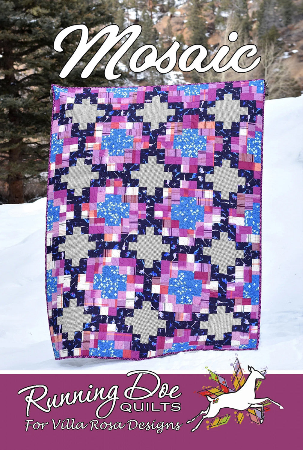 Mosaic Quilt Pattern - Running Doe for Villa Rosa Designs