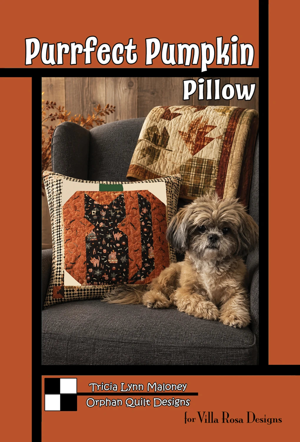Purrfect Pumpkin Pillow - Villa Rosa Designs