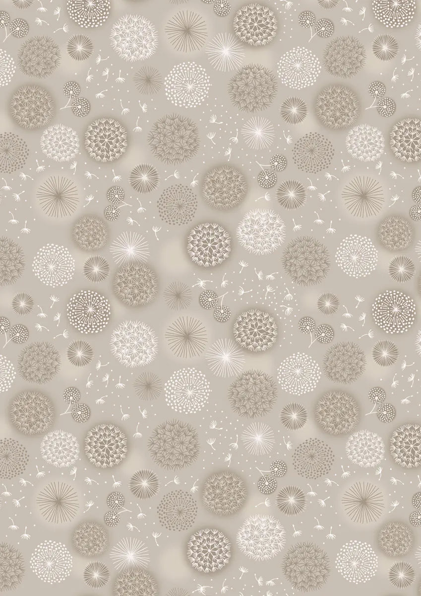 Cream Linen Dandelions - Lewis and Irene - 108" Wide Back