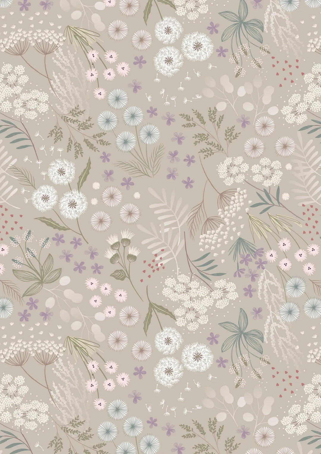 Natural Meadow Flowers - Lewis and Irene - 108" Wide Back
