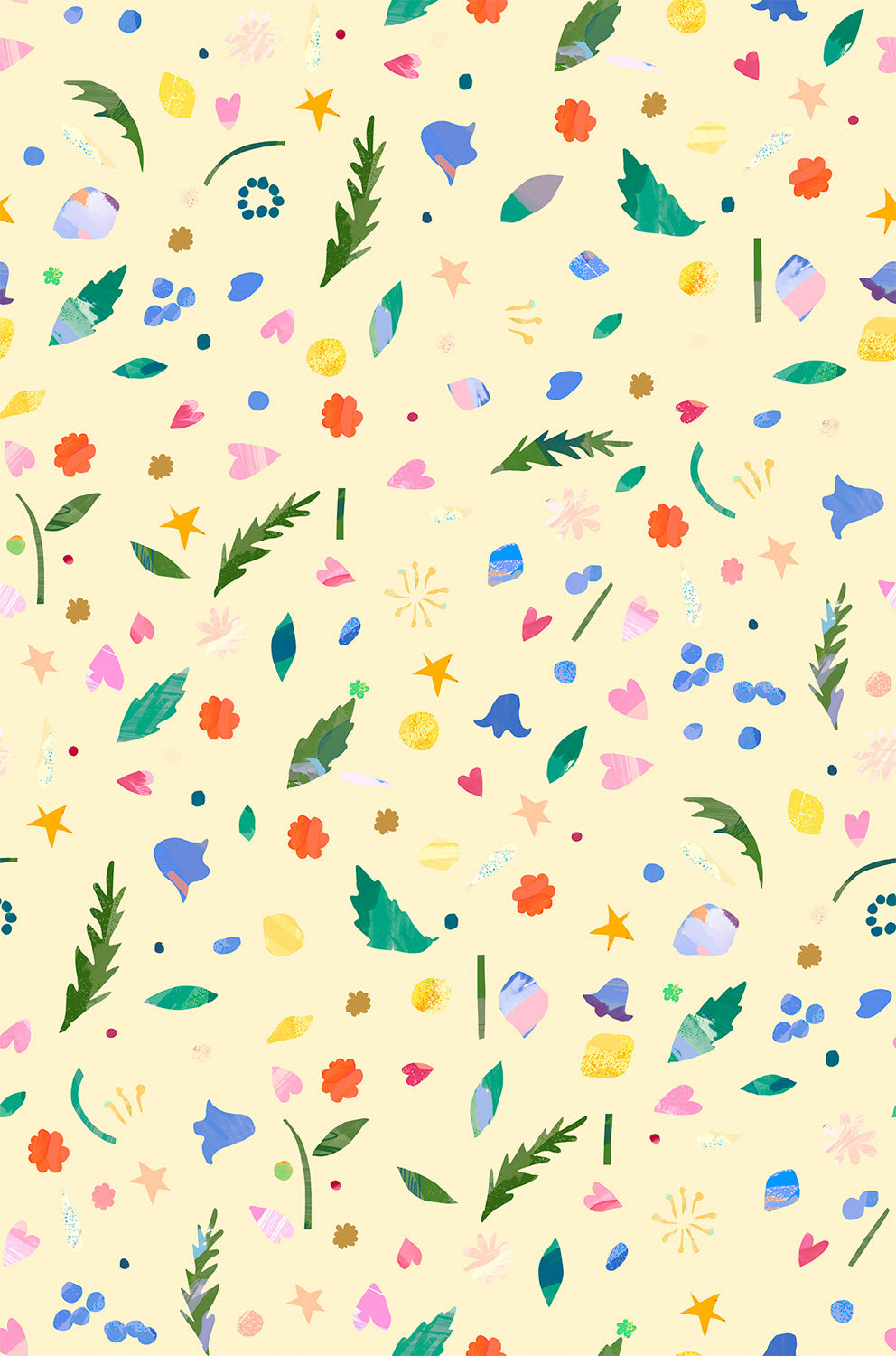 Flower Market - Petal Confetti - Buttercup - WB069