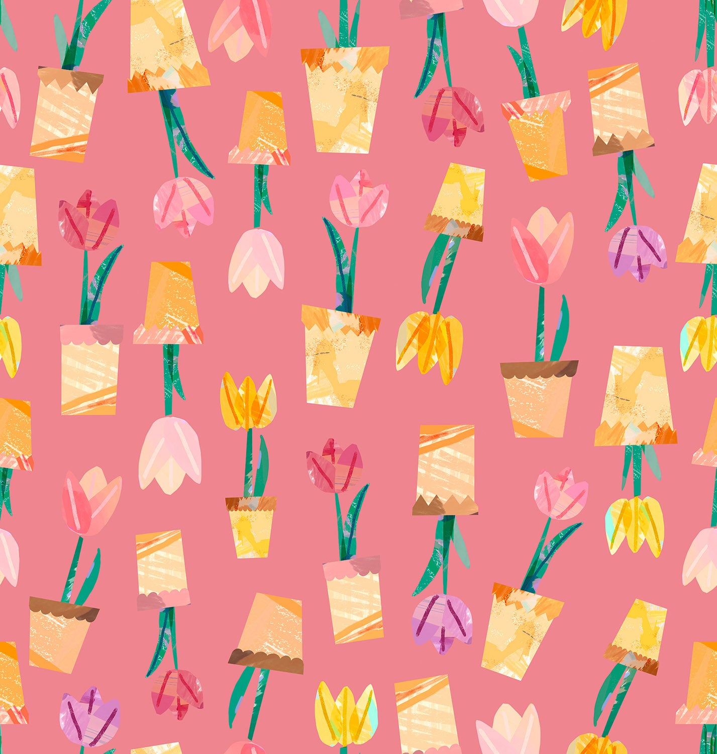 Flower Market - Potted Tulips - Peach - WB071