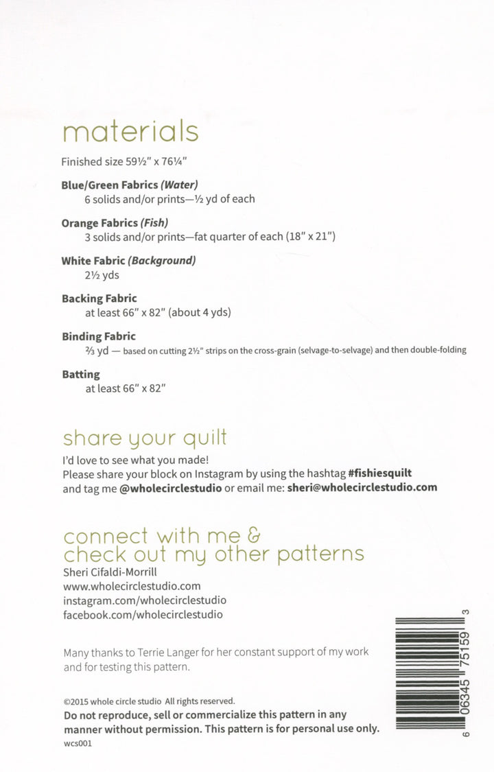 Little Fishies Quilt - Whole Circle Studio