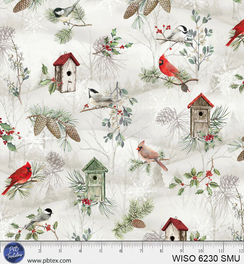 Winter Song - Layered Scenic With Birdhouses - WISO6230SMU