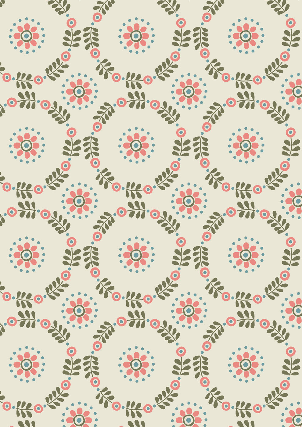 Flower circles wide width - WW21 - Lewis and Irene - 108" Wide Back