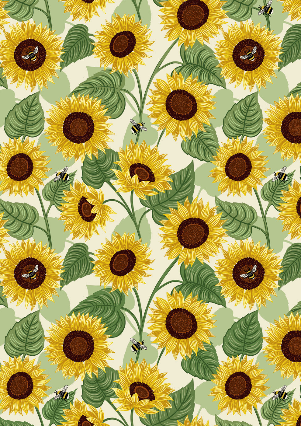 Sunflowers wide width - WW22 - Lewis and Irene - 108" Wide Back