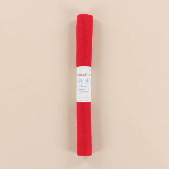 Cherry Red Embroidery Felt - Kimberbell
