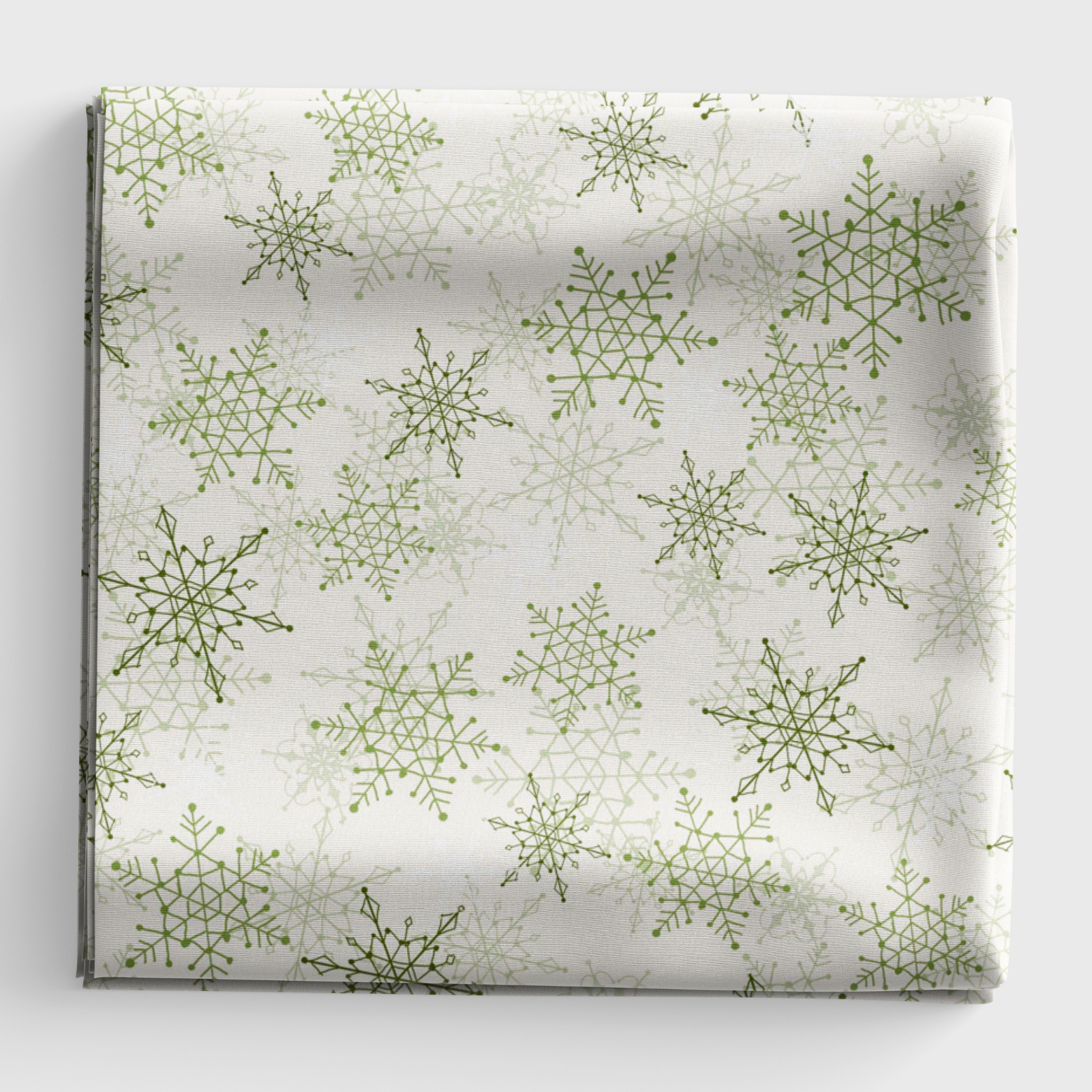 Winter Song - Layered Snowflakes - White/Evergreen - WISO06233EG