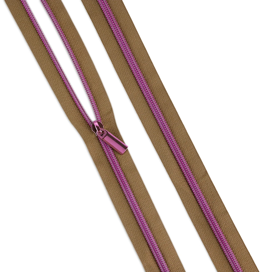 Tula Pink - #5 Nylon Zipper - 3yds/9 pulls - Natural
