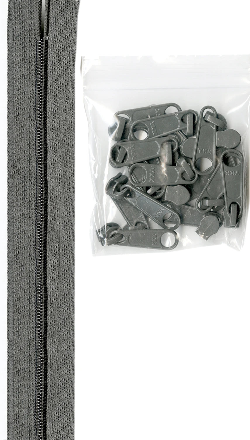 4 yards 16mm #4.5 zipper chain with 16 Extra-Large Coordinated Pulls