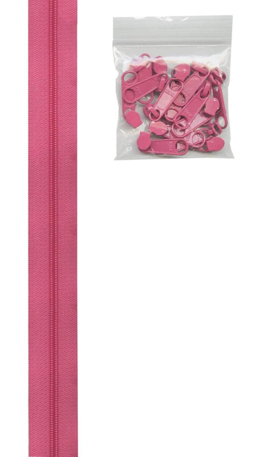 4 yards 16mm #4.5 zipper chain with 16 Extra-Large Coordinated Pulls