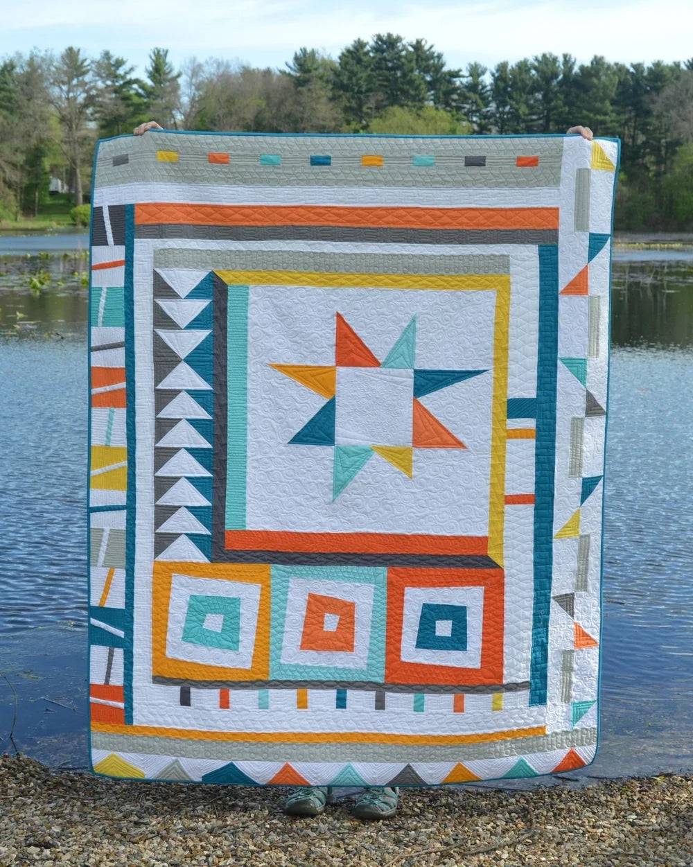 Wonk Around The Block Quilt Pattern - Quilty Zest
