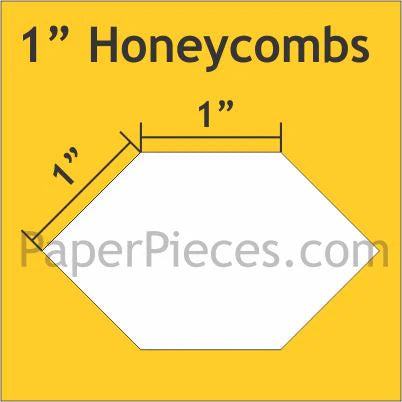 Paper Pieces - 1" Honeycombs - 100 pcs.