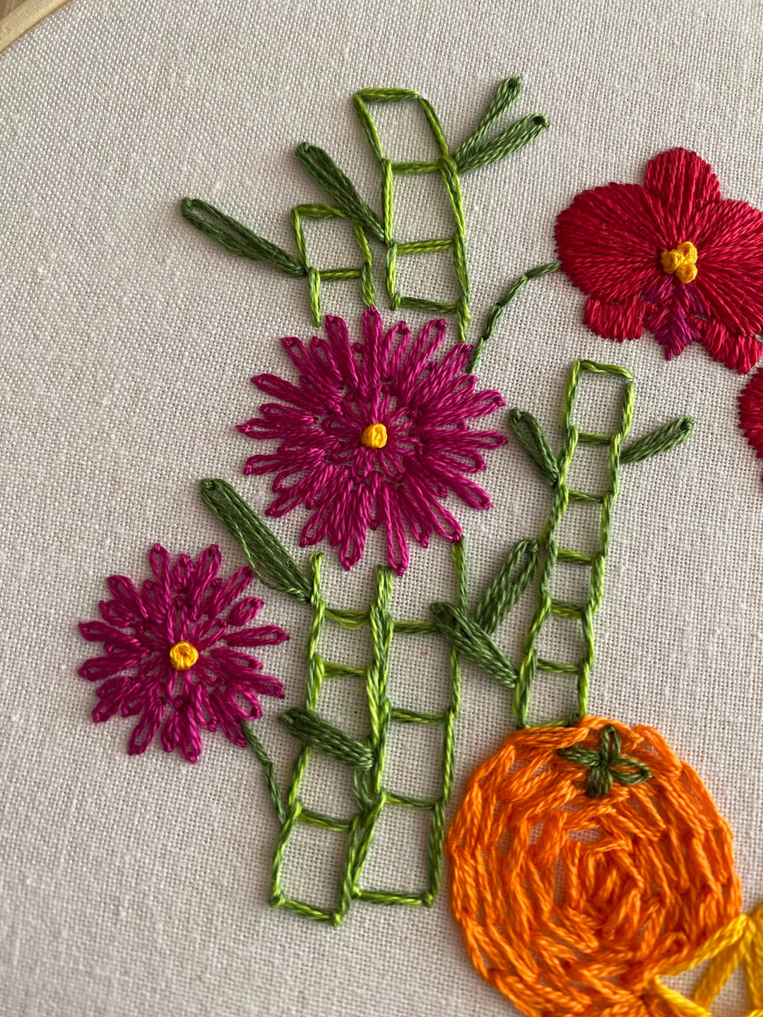 Lucky Bouquet Lunar New Year Craft DIY Embroidery Kit