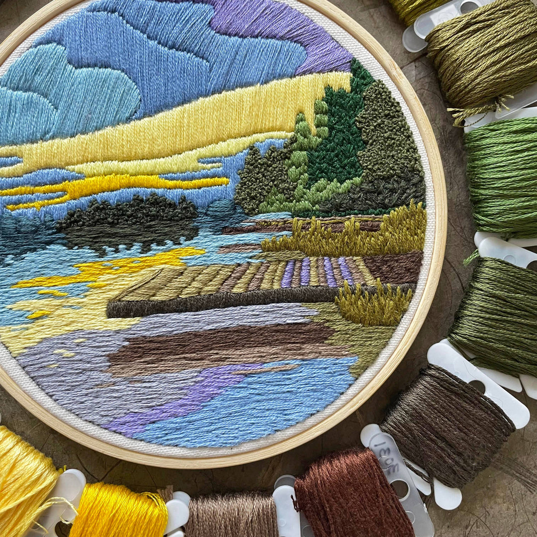 DIY Embroidery Kit - Lakeside (5")
