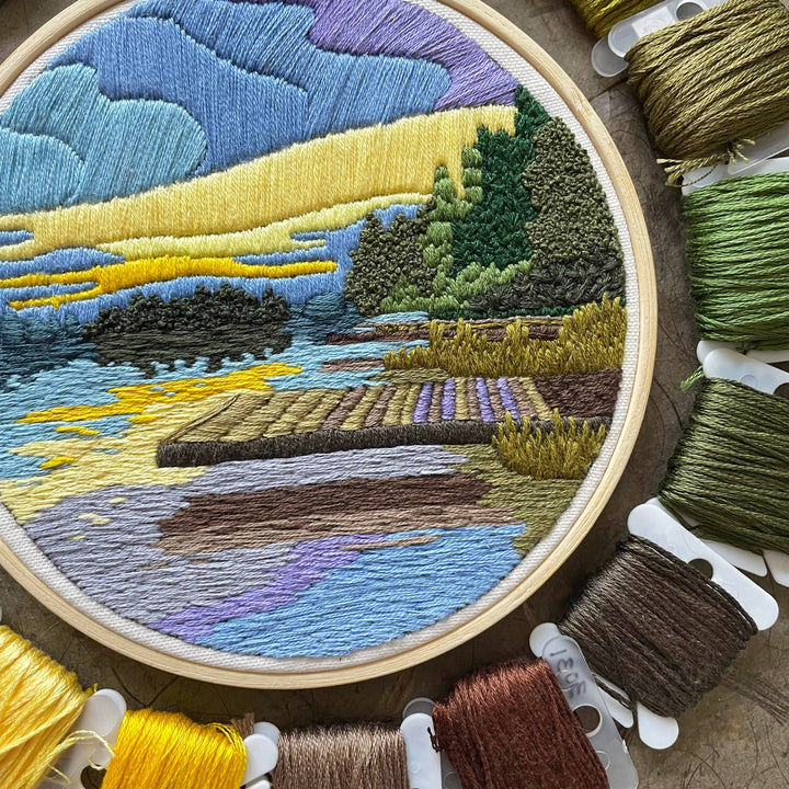 DIY Embroidery Kit - Lakeside (5")