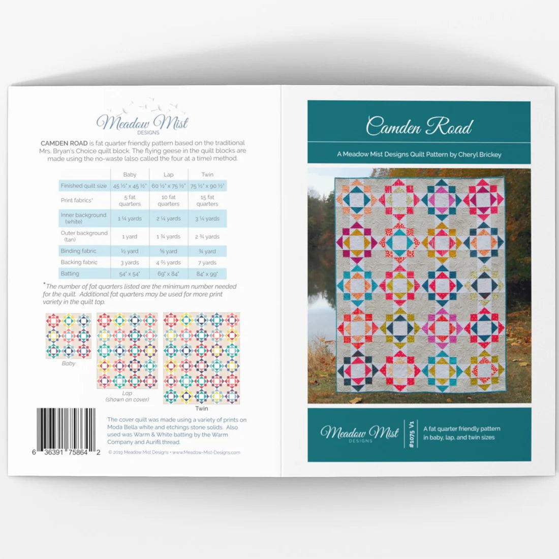 Camden Road Quilt Pattern - Meadow Mist Designs
