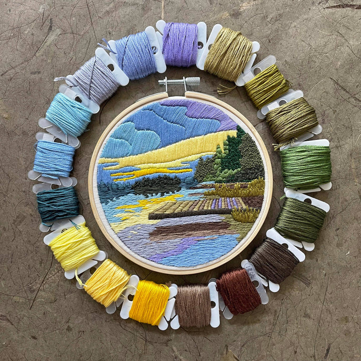 DIY Embroidery Kit - Lakeside (5")