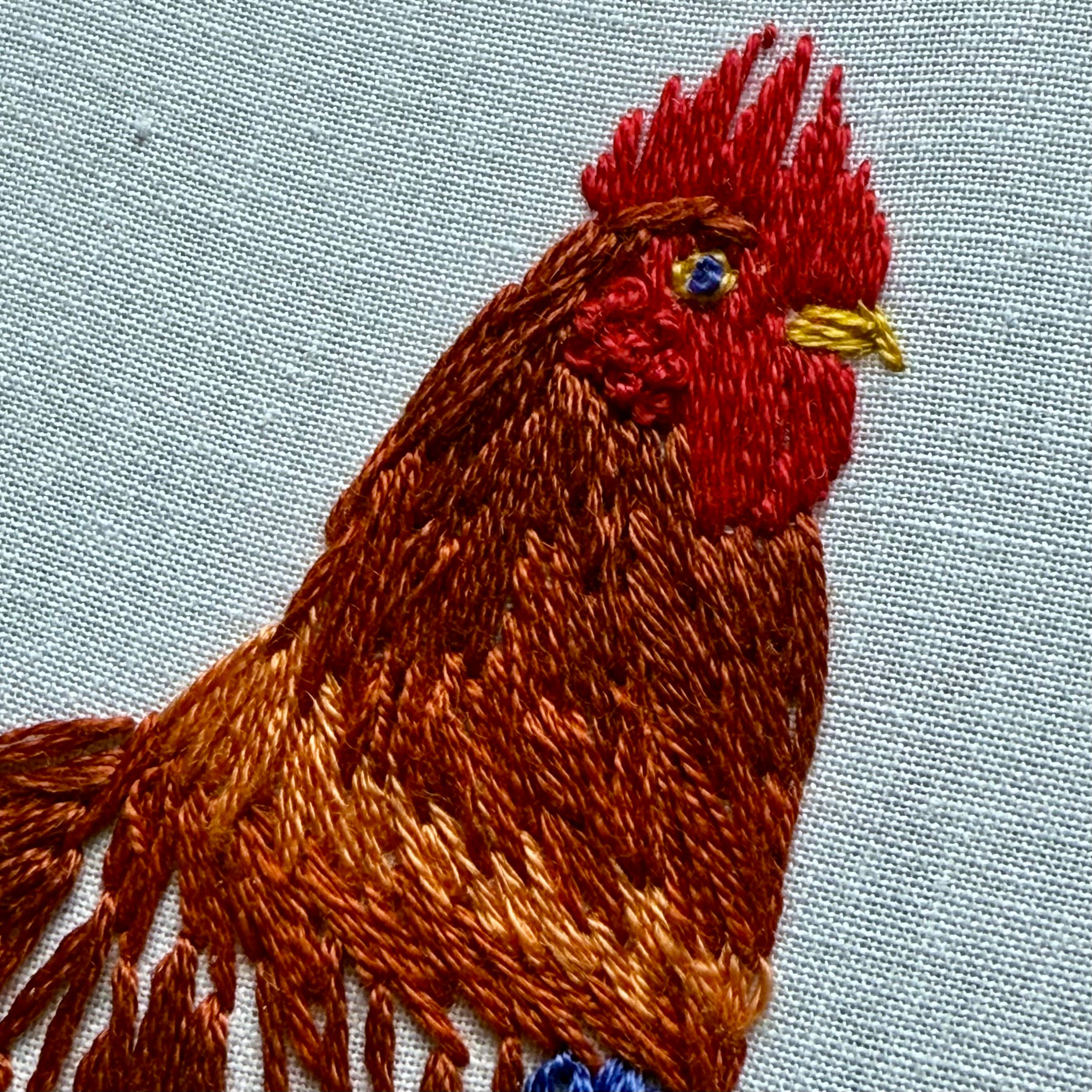 Rustic Rooster Craft DIY Embroidery Kit