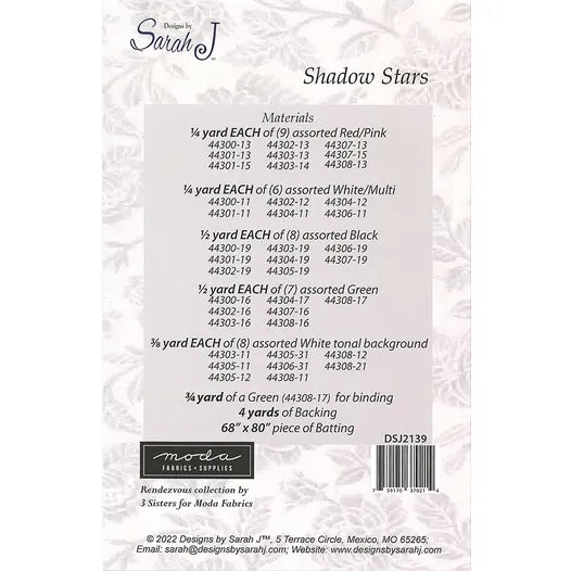Shadow Stars Quilt Pattern