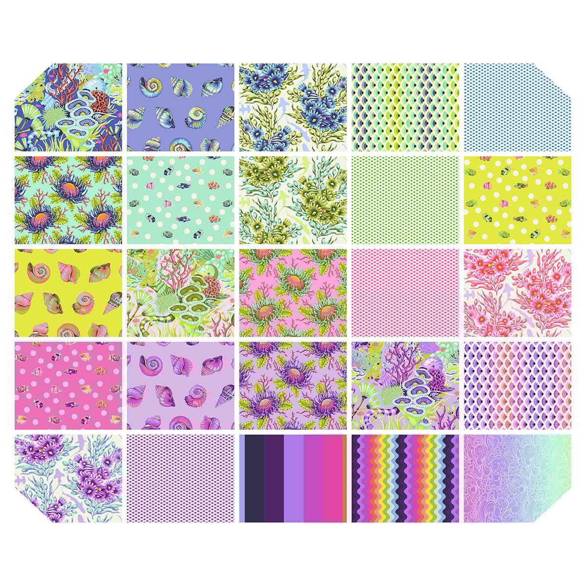 Floral Reef - 5" Charm - 42pc - Tula Pink
