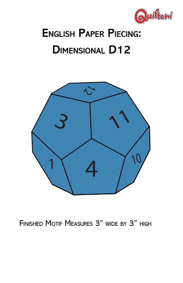English Paper Piecing: Dimensional D12 - Quiltoni