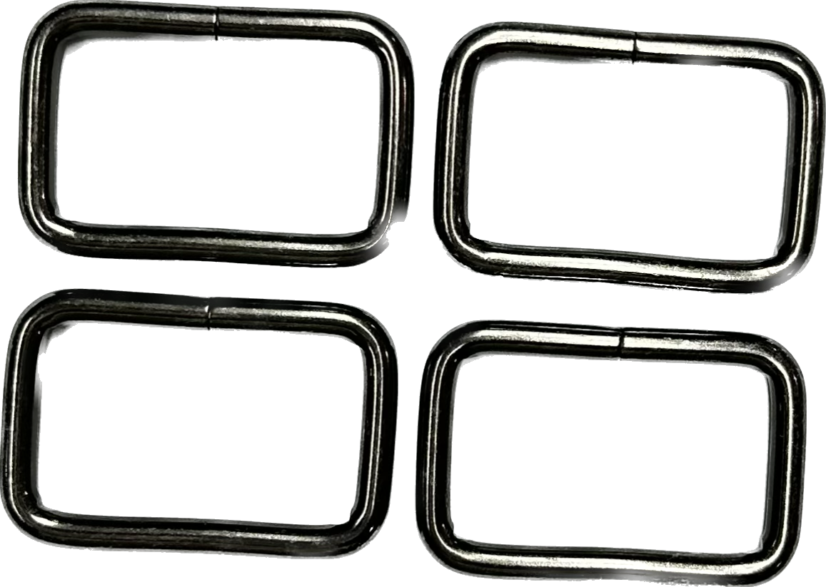 1 1/4" Rectangle Connector Rings in Gunmetal