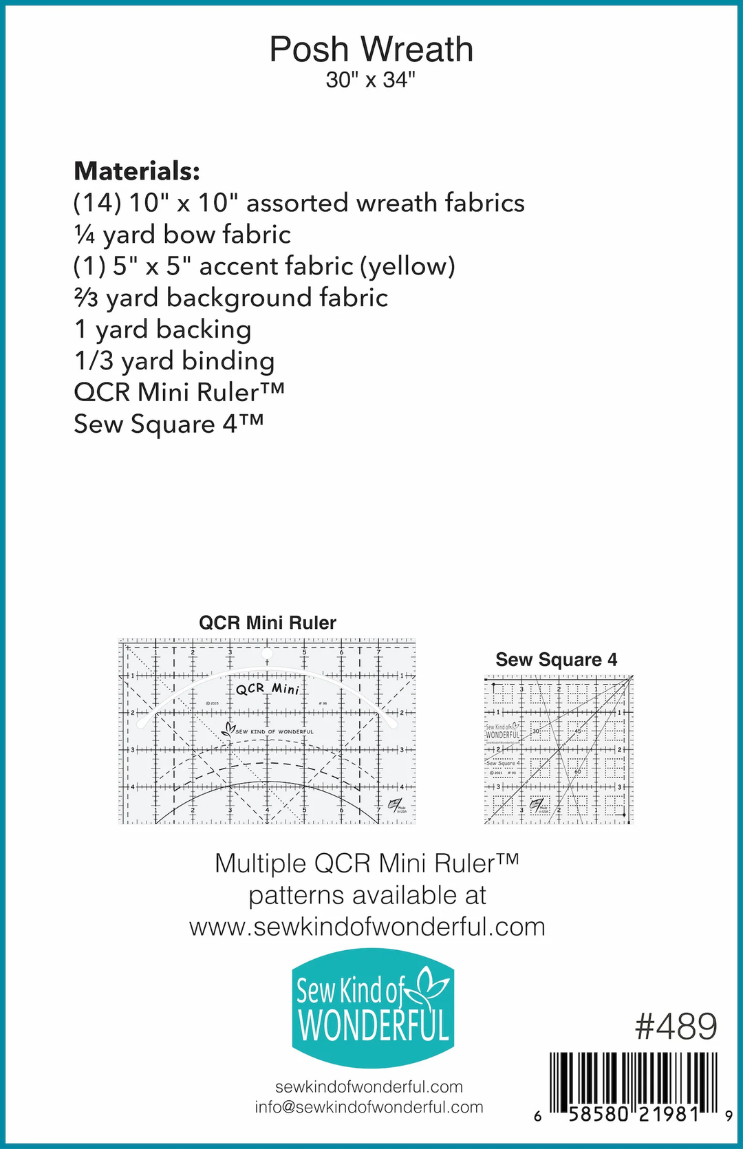 Posh Wreath Quilt Pattern