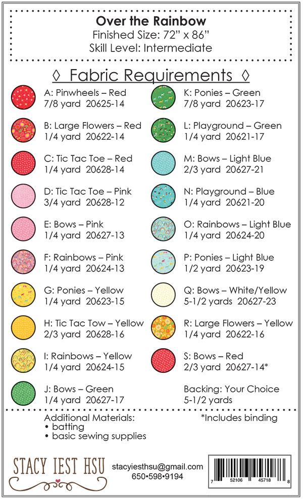 Over The Rainbow Quilt Pattern