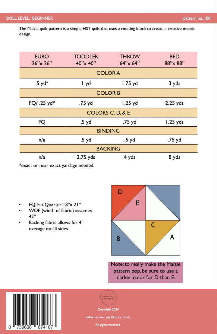 Maizie Quilt Pattern