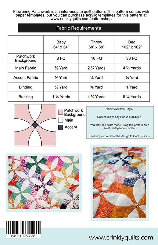 Flowering Patchwork Quilt Pattern