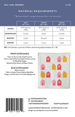 Cozy Village Quilt Pattern - Cotton + Joy Patterns