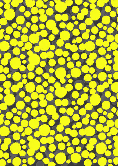 Bumbleberries - Inflorescence - Charcoal and Yellow Neon - BB032