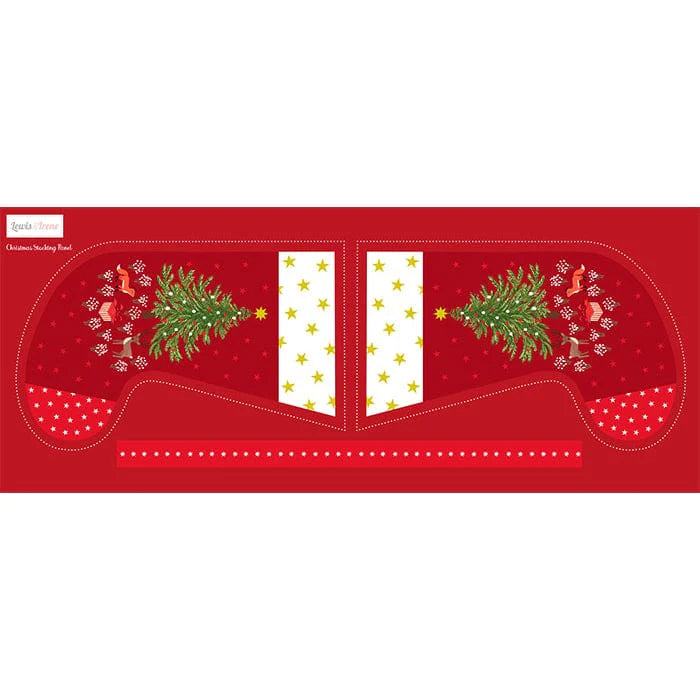 Christmas in Bluebell Wood - 1/2yd Stocking Panel - C145