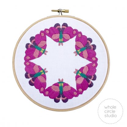 Modern Moths Embroidery Kit - Whole Circle Studio