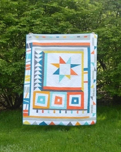 Wonk Around The Block Quilt Pattern - Quilty Zest