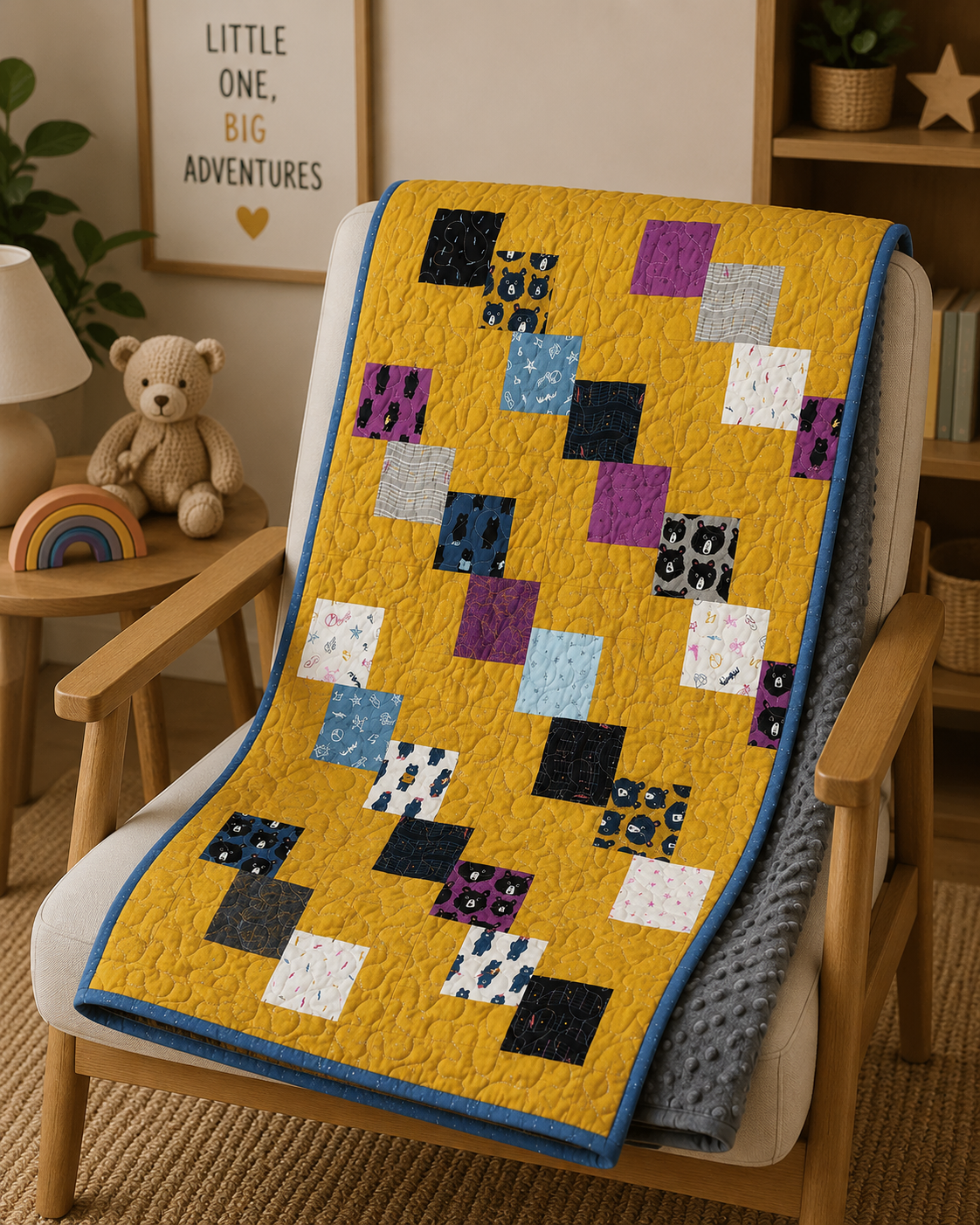 Finished Quilt: Teddy & The Bears Baby Quilt