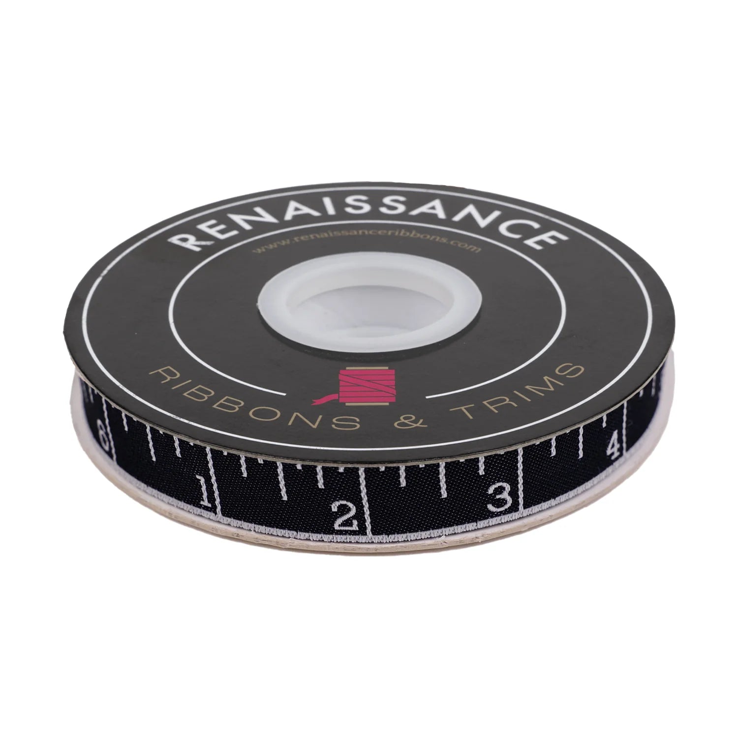 Measure Twice - Ink - 5/8" Width Ribbon - by the yard