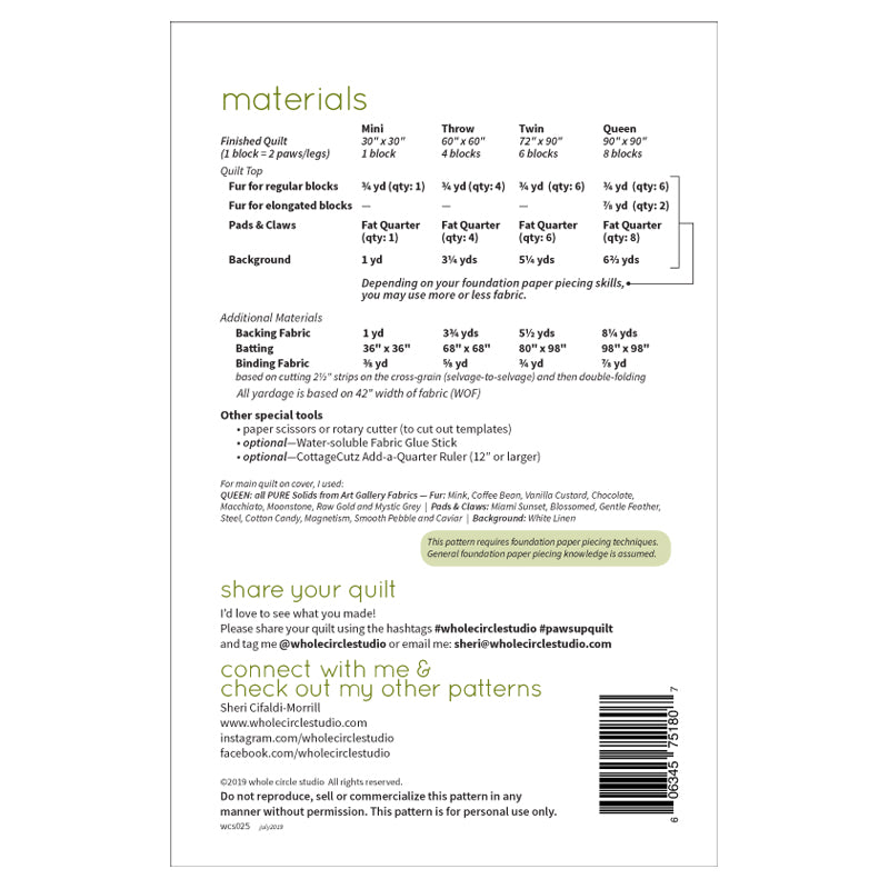 Paws Up - Whole Circle Studio