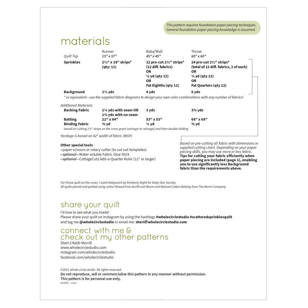 Scattered Sprinkles - Whole Circle Studio