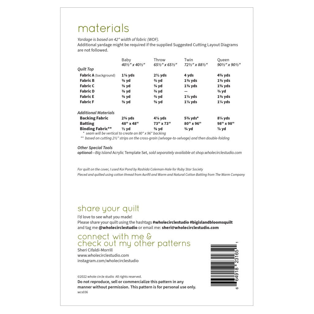 Big Island Blooms Quilt - Whole Circle Studio